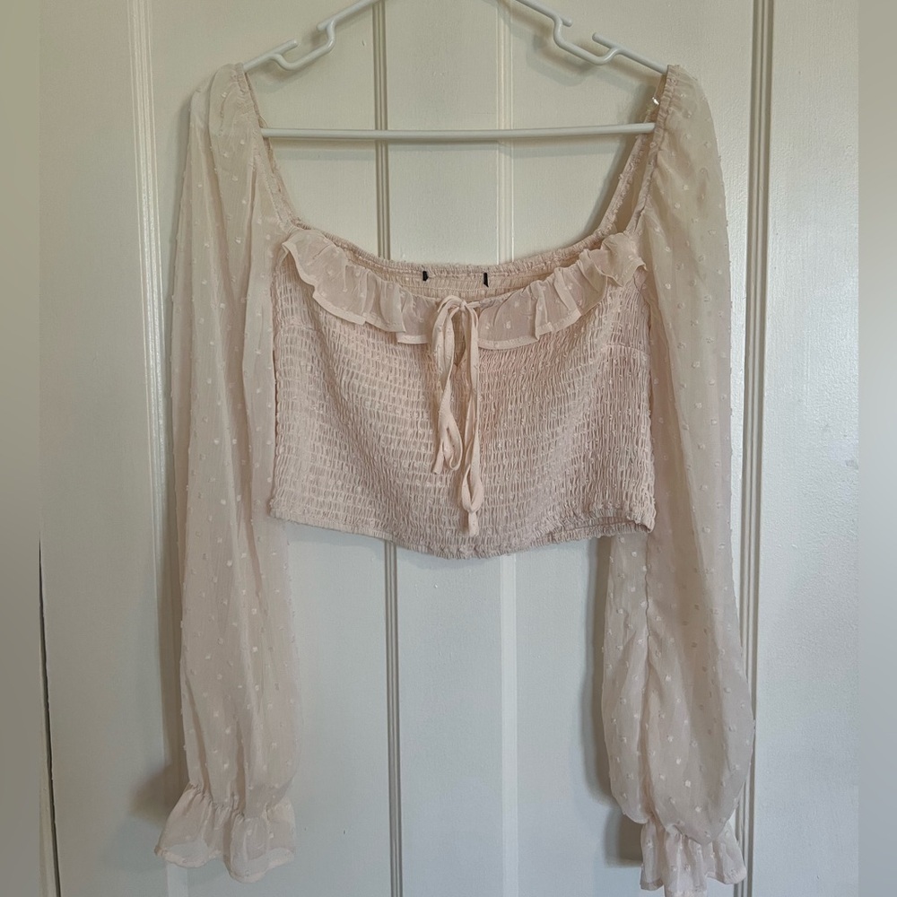 Privy Beige Crop Top